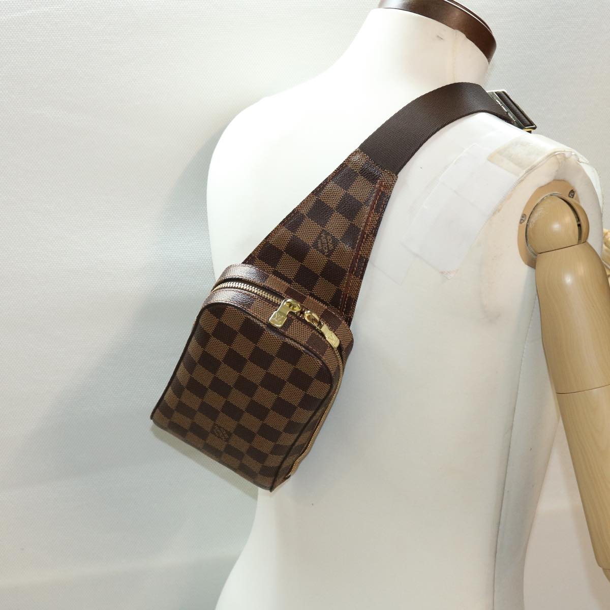 LOUIS VUITTON Damier Ebene Geronimos Shoulder Bag N51994 LV Auth 43818