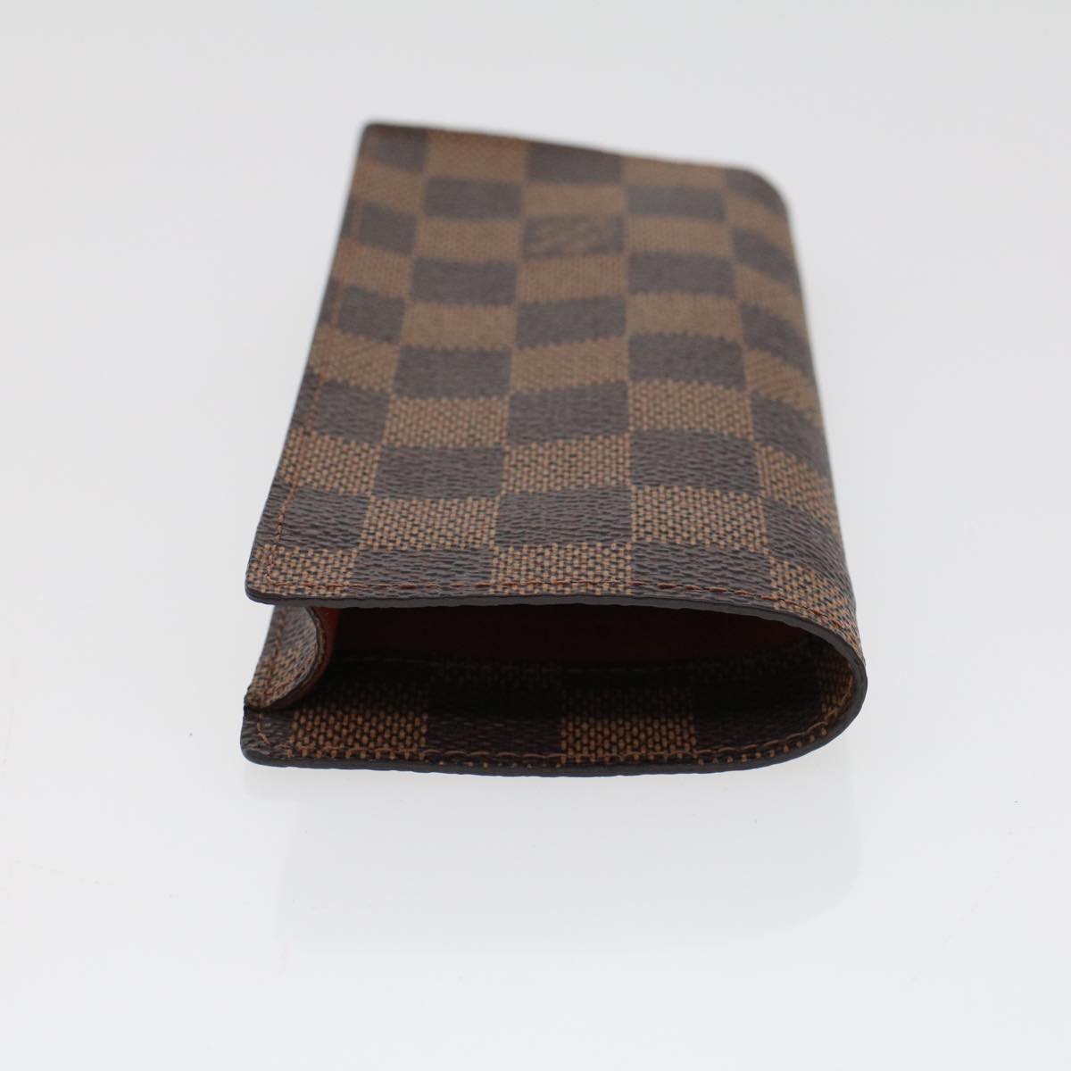 LOUIS VUITTON Damier Ebene Etui Lunettes Simple Glasses Case N62964 Auth 43827