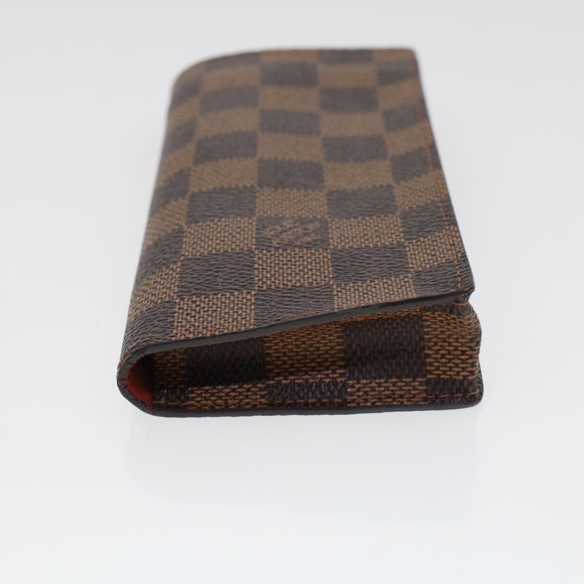 LOUIS VUITTON Damier Ebene Etui Lunettes Simple Glasses Case N62964 Auth 43827