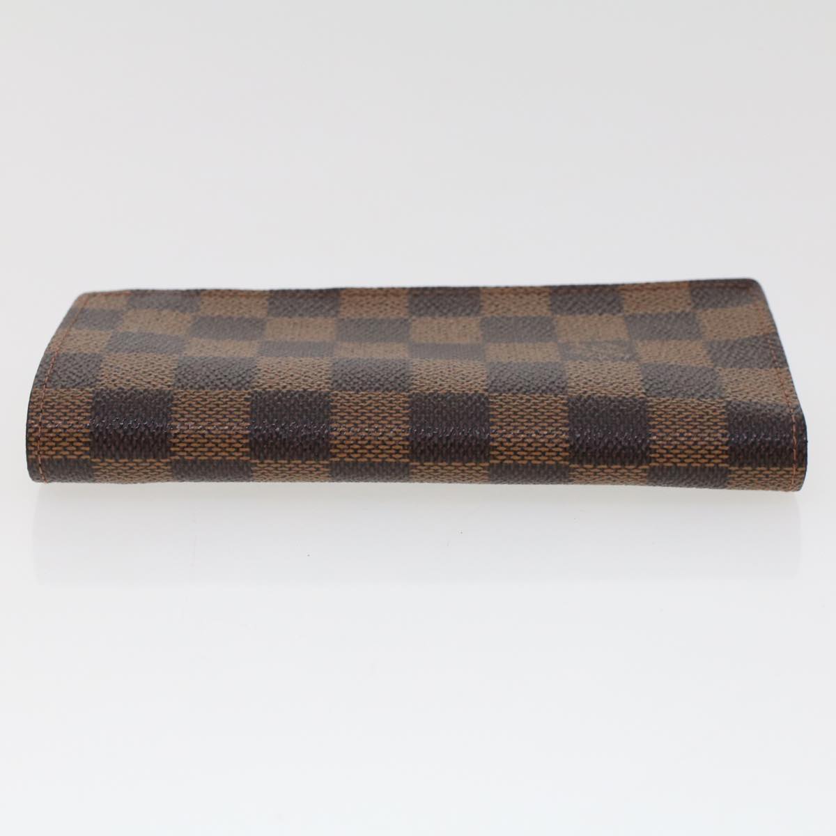 LOUIS VUITTON Damier Ebene Etui Lunettes Simple Glasses Case N62964 Auth 43827