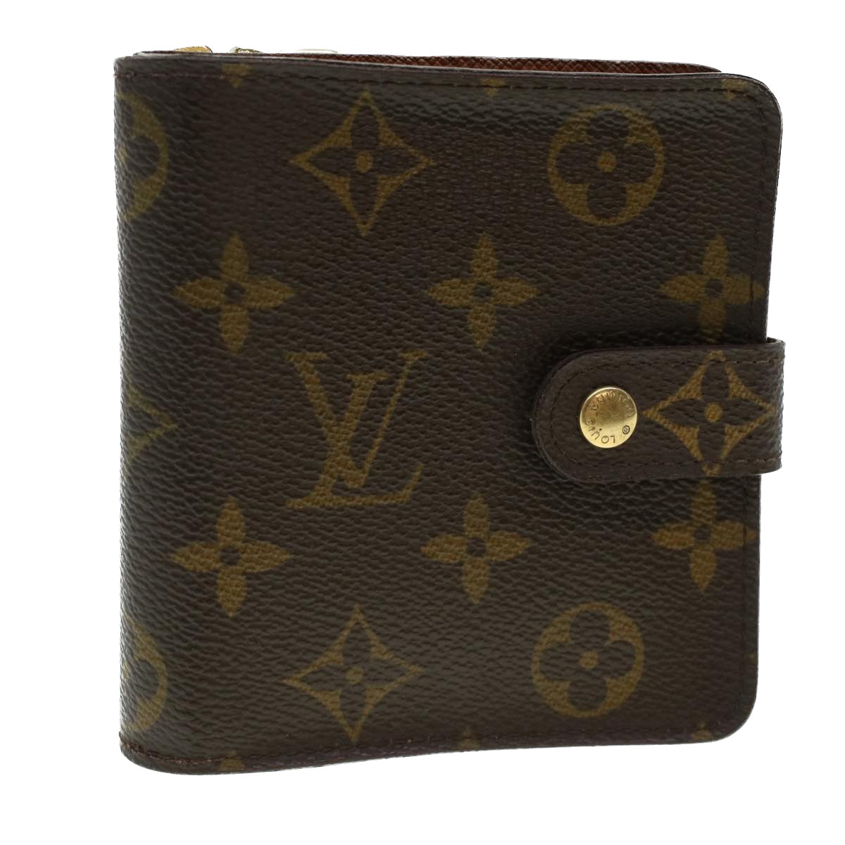 LOUIS VUITTON Monogram Compact Zip Wallet M61667 LV Auth 43836