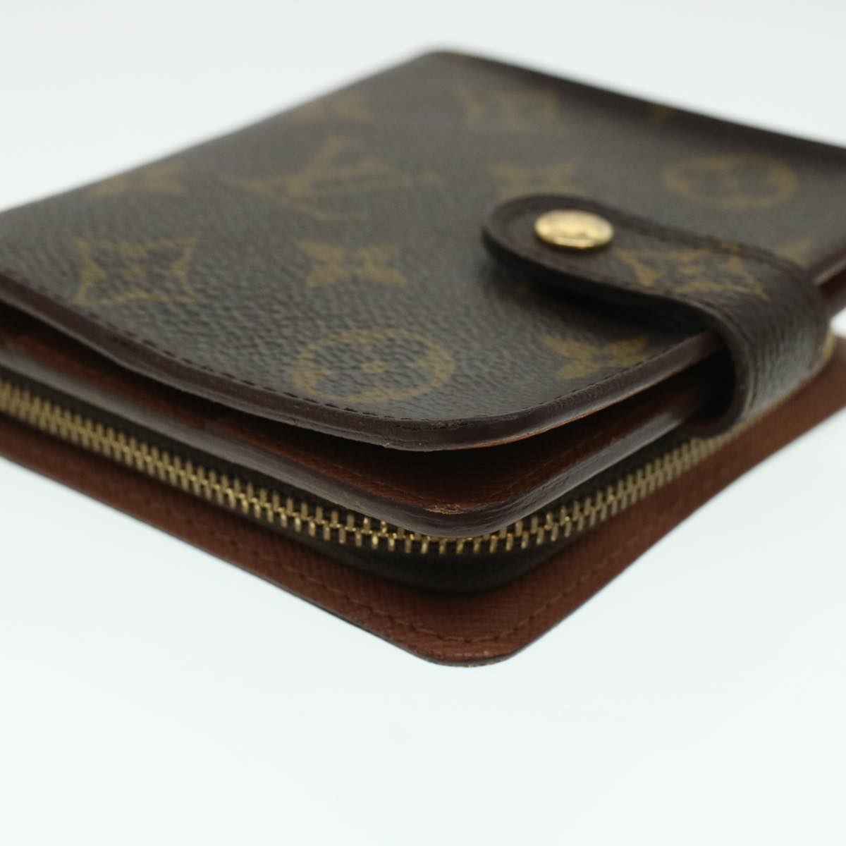 LOUIS VUITTON Monogram Compact Zip Wallet M61667 LV Auth 43836