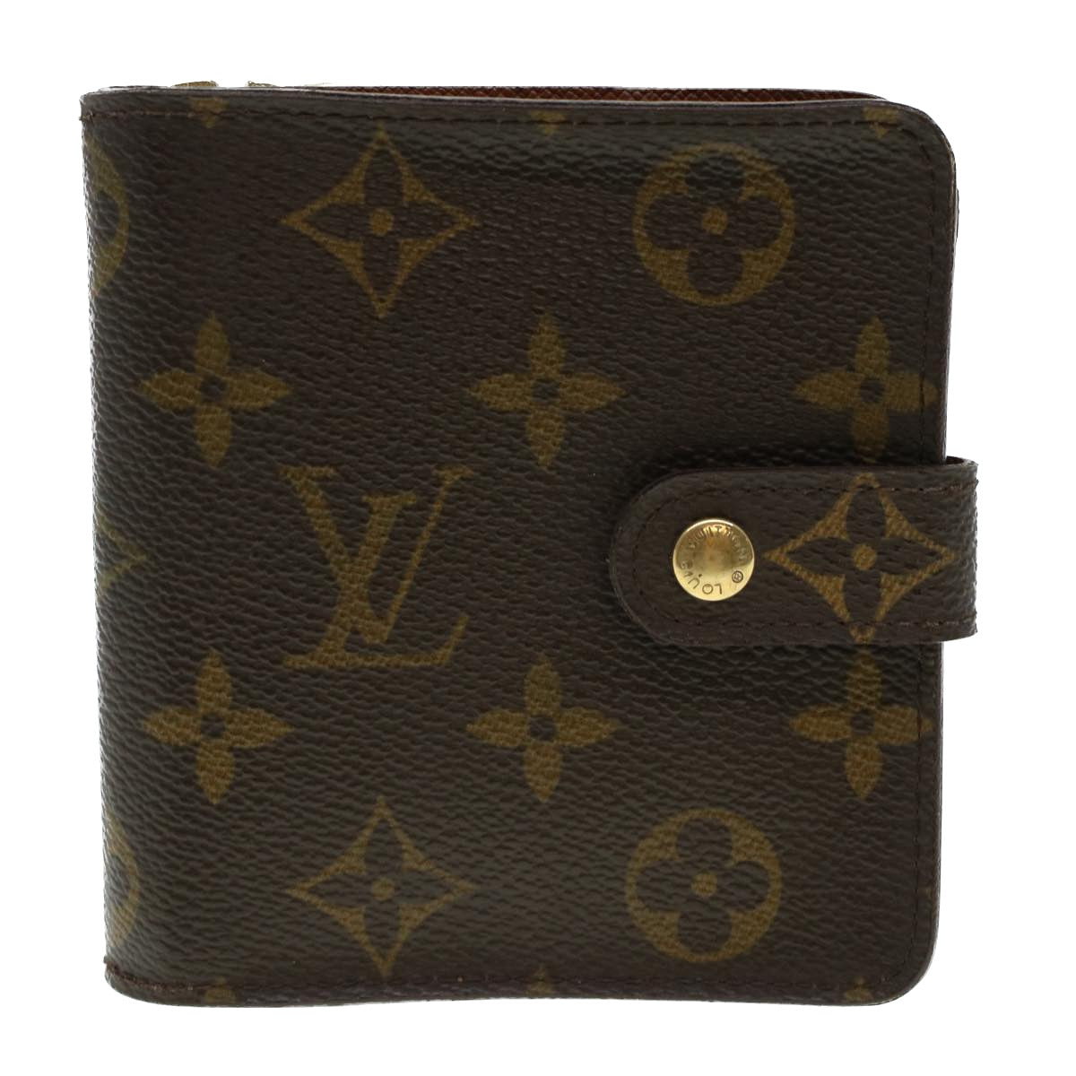 LOUIS VUITTON Monogram Compact Zip Wallet M61667 LV Auth 43836