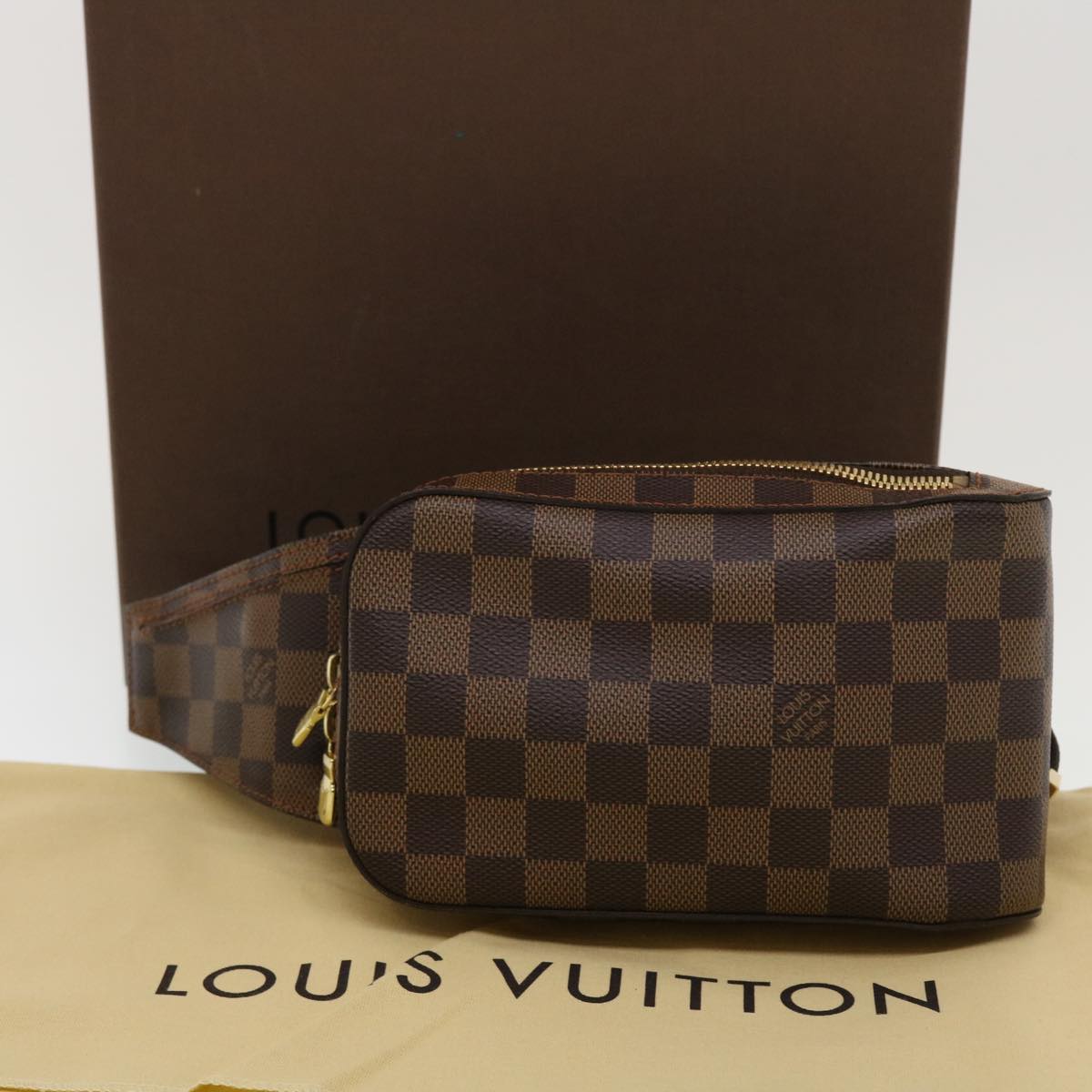 LOUIS VUITTON Damier Ebene Geronimos Shoulder Bag N51994 LV Auth 43851A