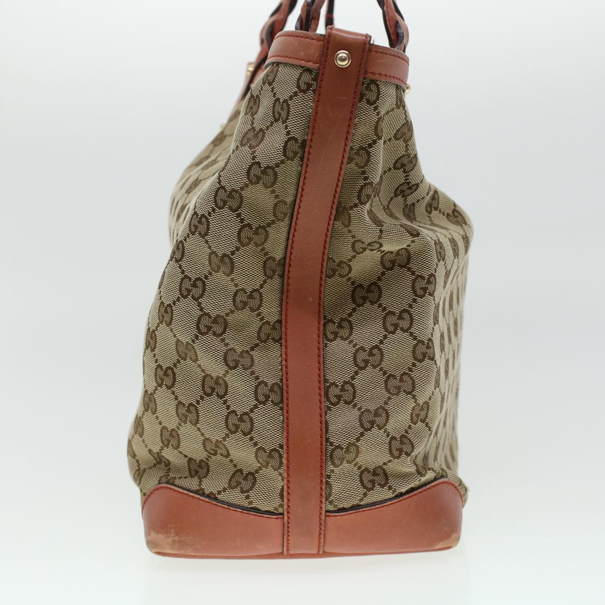 GUCCI GG Canvas Tote Bag Beige 247209 Auth 43885