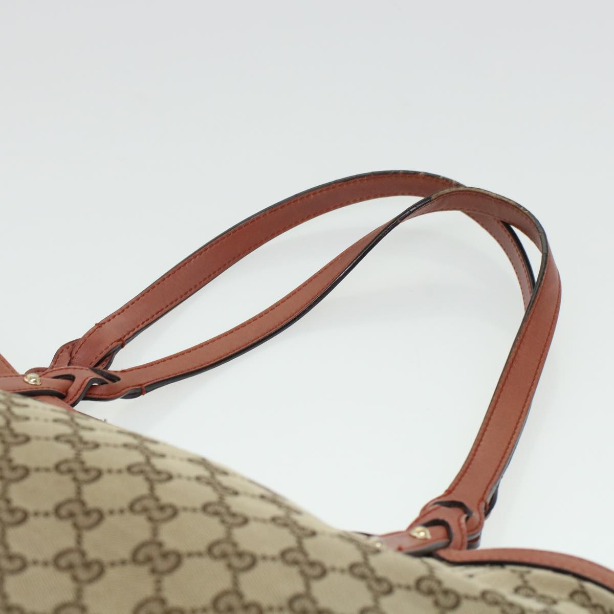 GUCCI GG Canvas Tote Bag Beige 247209 Auth 43885