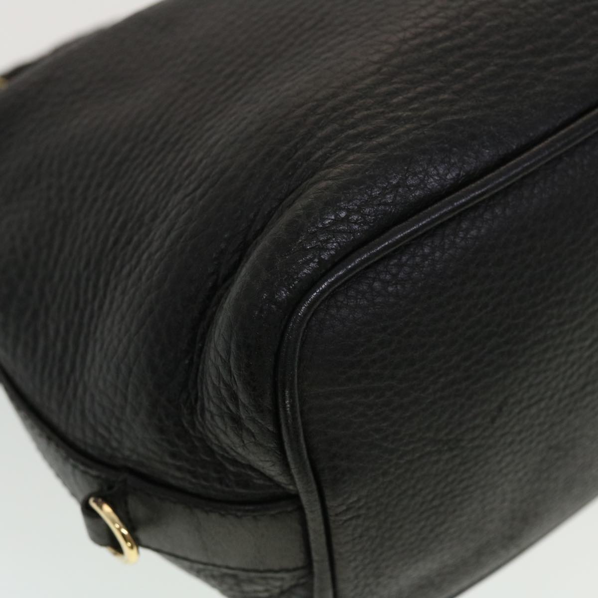 BOTTEGAVENETA Shoulder Bag Leather Black Auth 43904