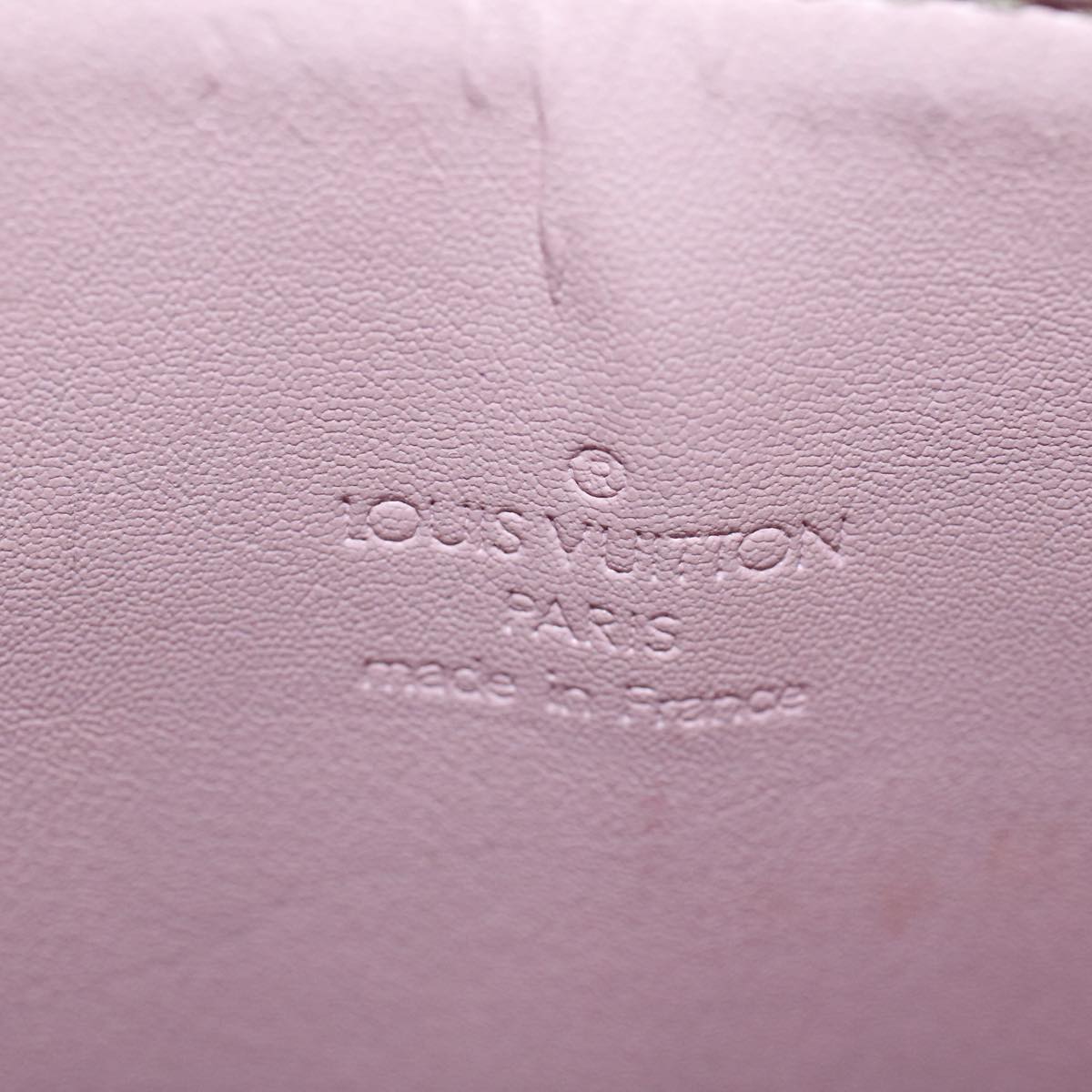LOUIS VUITTON Vernis Mott Accessory Pouch Marshmallow Pink M91312 LV Auth 43927
