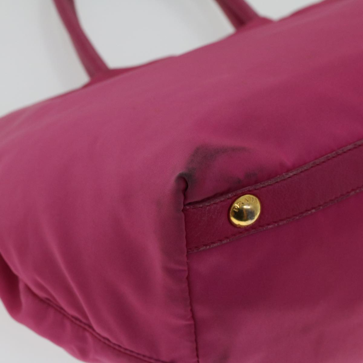PRADA Tote Bag Nylon Pink Auth 43931