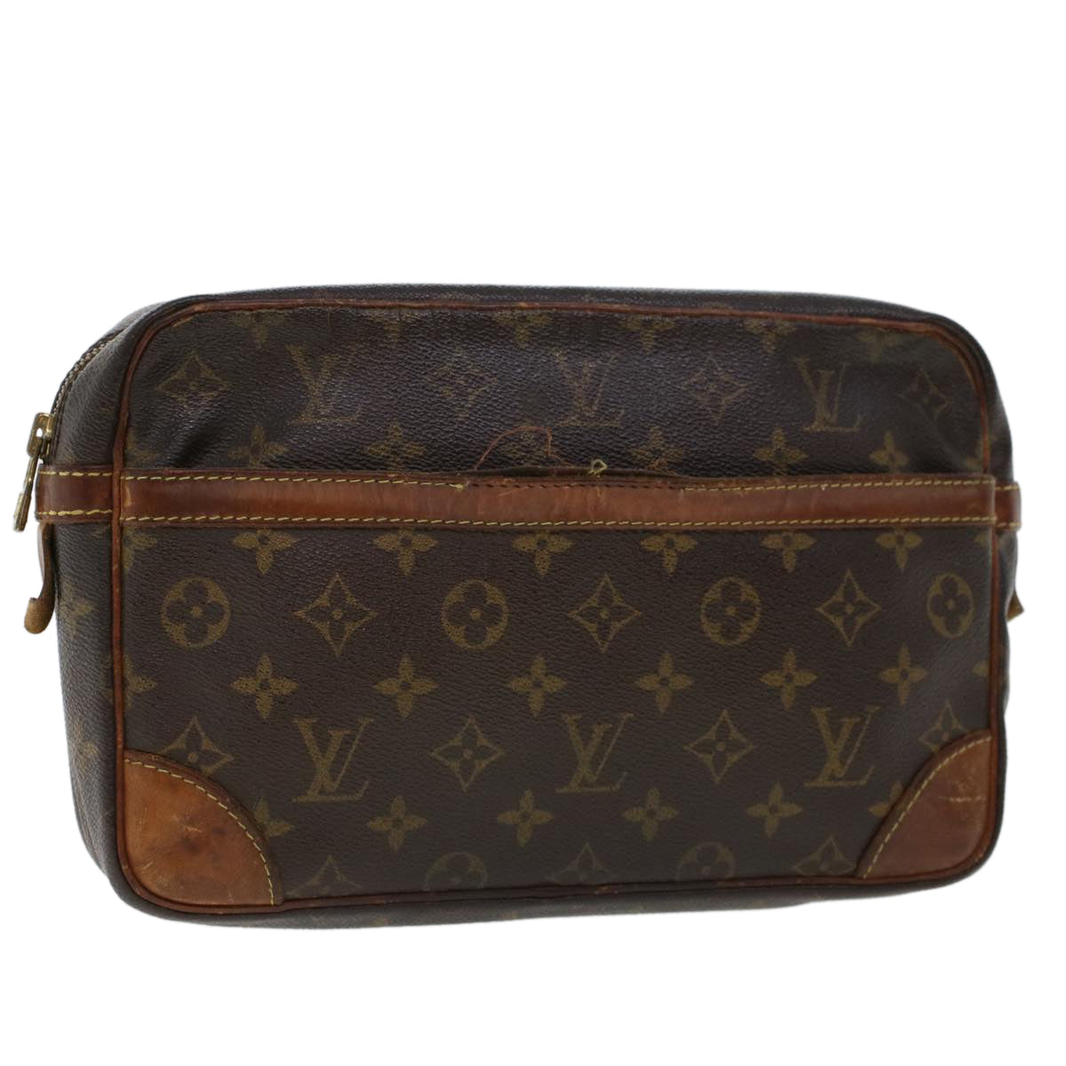 LOUIS VUITTON Monogram Compiegne 28 Clutch Bag M51845 LV Auth 43951