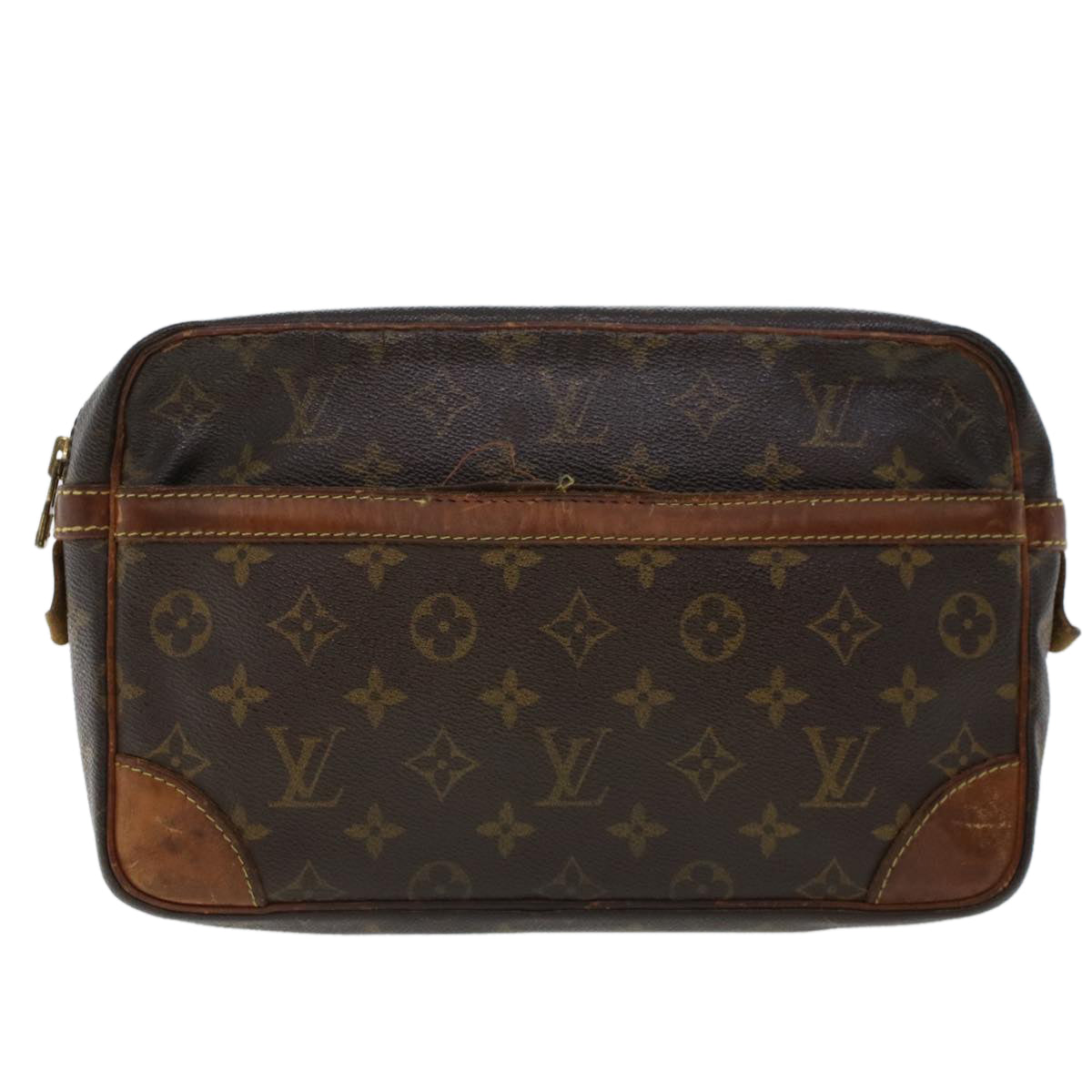 LOUIS VUITTON Monogram Compiegne 28 Clutch Bag M51845 LV Auth 43951