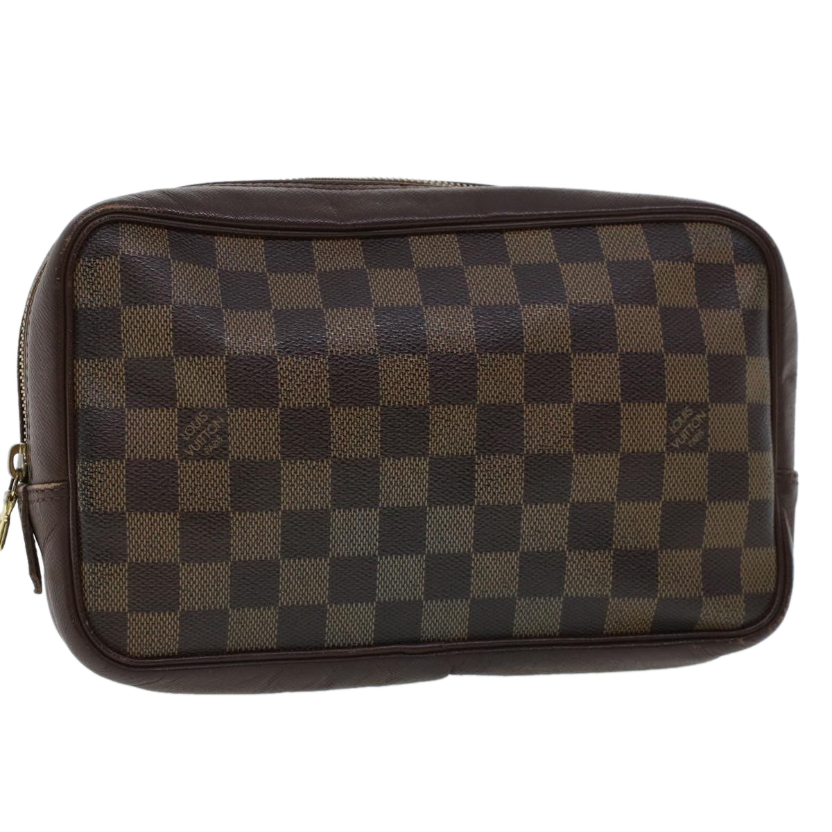 LOUIS VUITTON Damier Ebene Trousse Toilette Clutch Bag N47623 LV Auth 43952