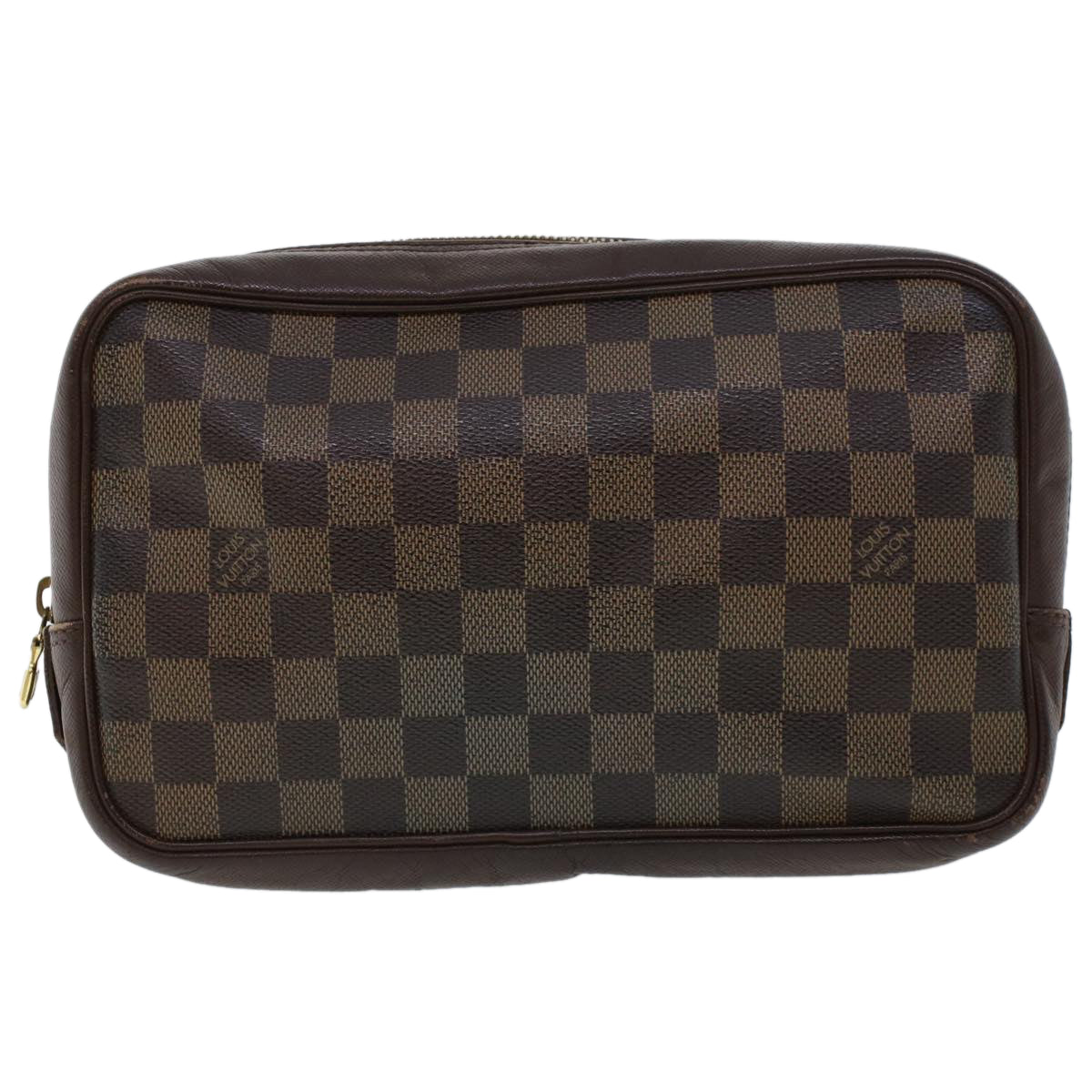 LOUIS VUITTON Damier Ebene Trousse Toilette Clutch Bag N47623 LV Auth 43952