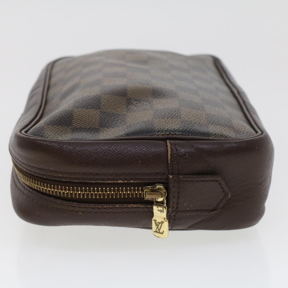 LOUIS VUITTON Damier Ebene Trousse Toilette Clutch Bag N47623 LV Auth 43952