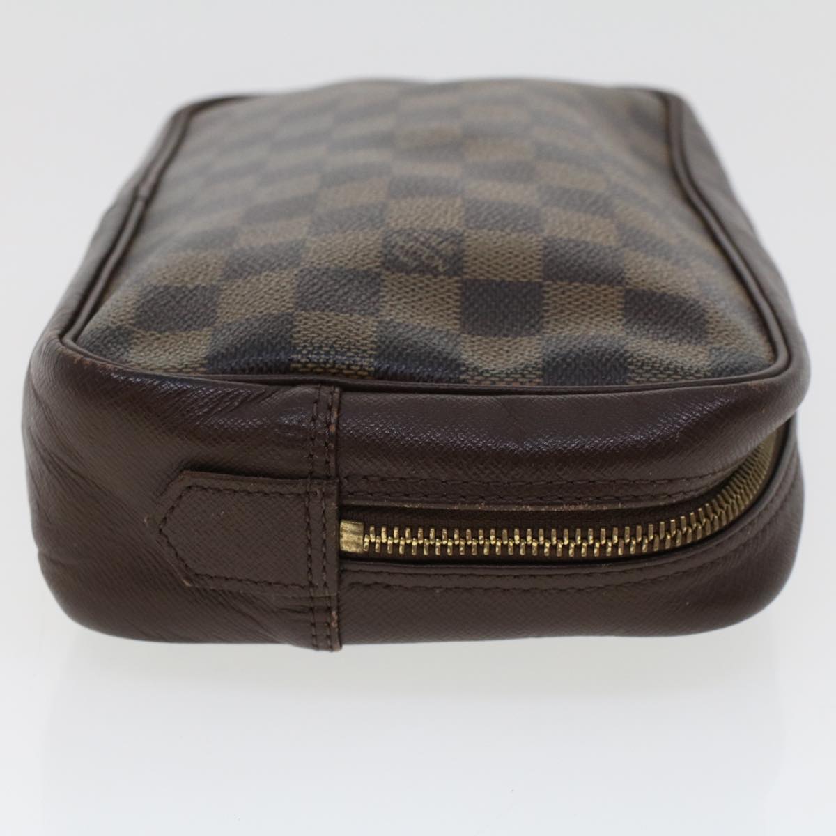 LOUIS VUITTON Damier Ebene Trousse Toilette Clutch Bag N47623 LV Auth 43952