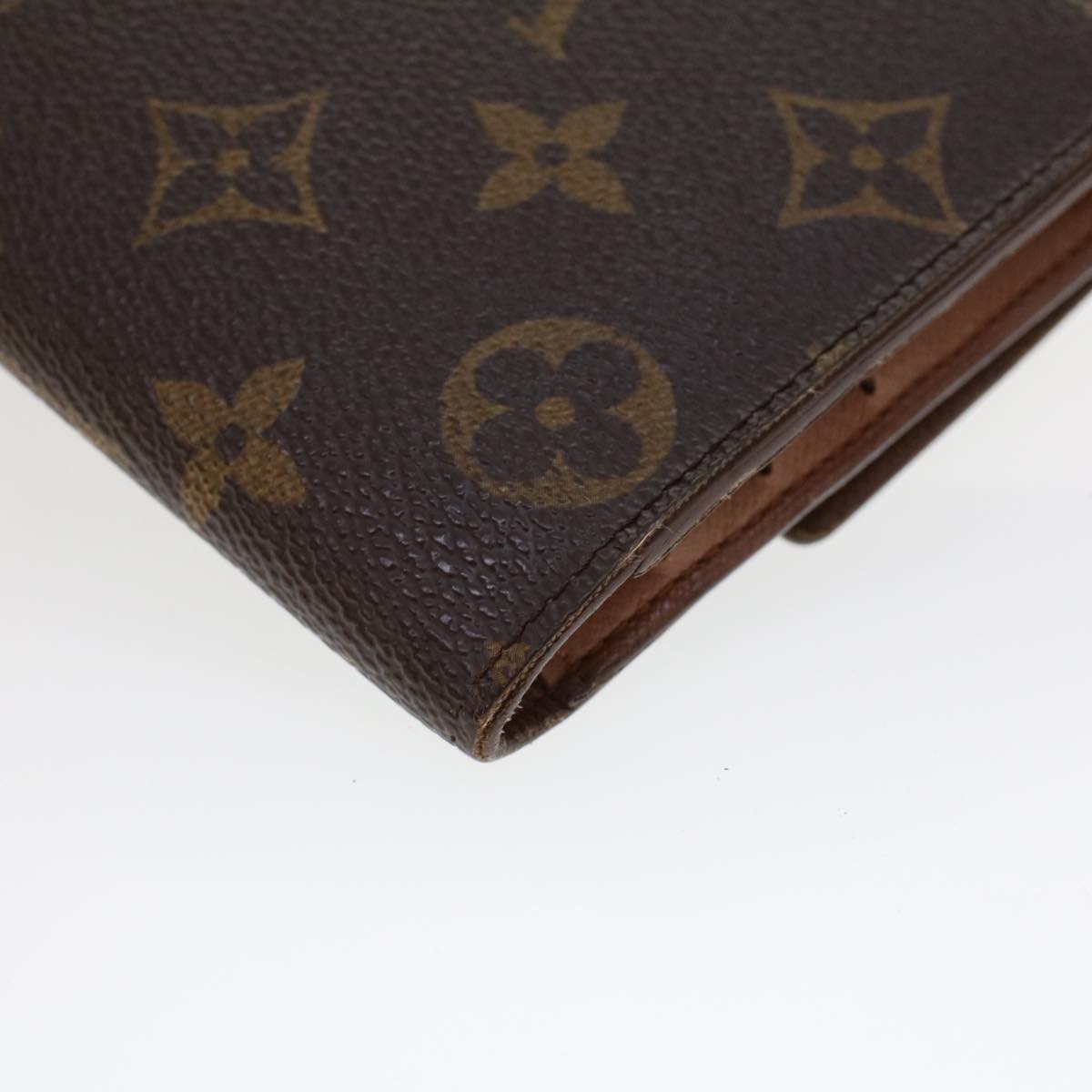 LOUIS VUITTON Monogram Portefeuille International Long Wallet M61217 Auth 43981