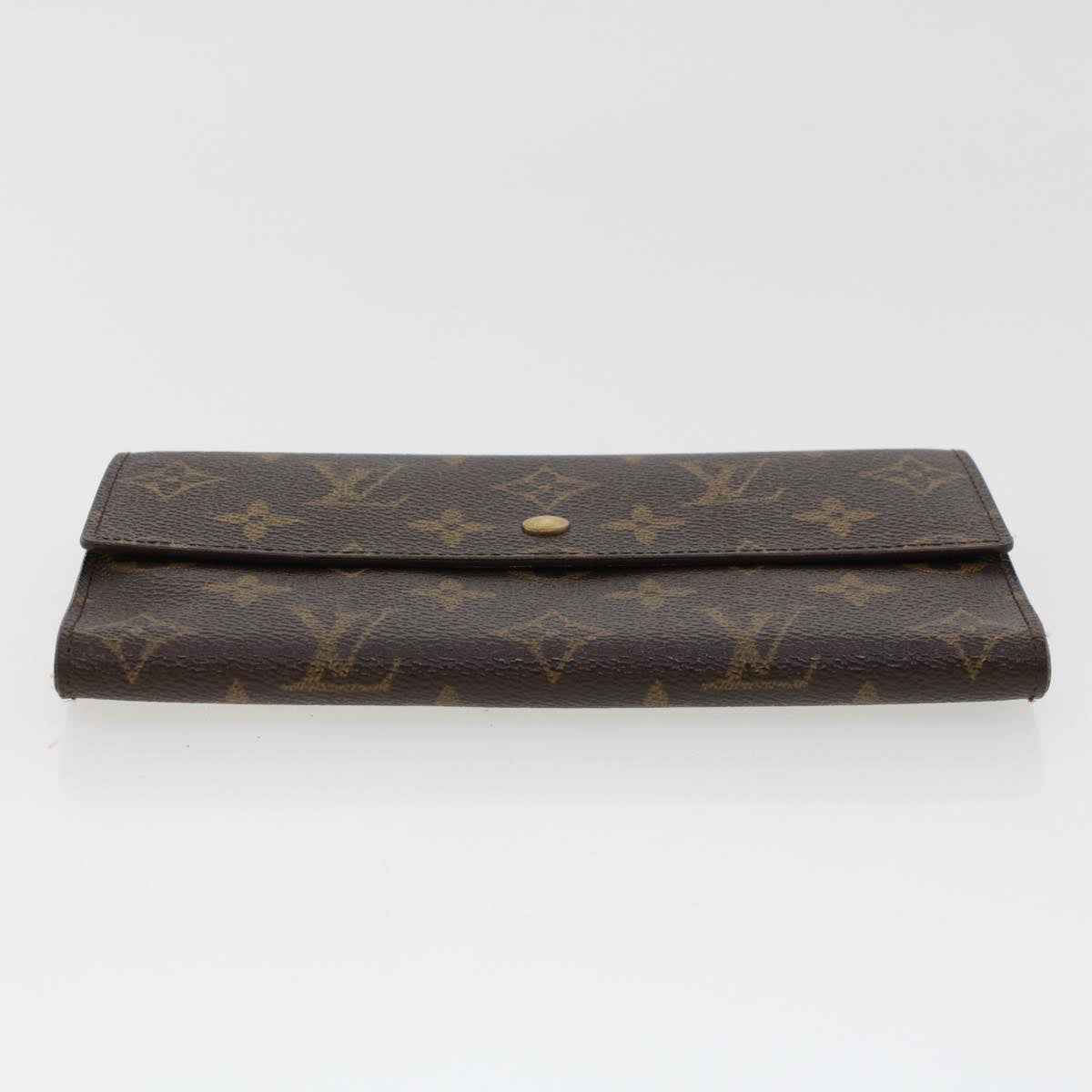 LOUIS VUITTON Monogram Portefeuille International Long Wallet M61217 Auth 43981