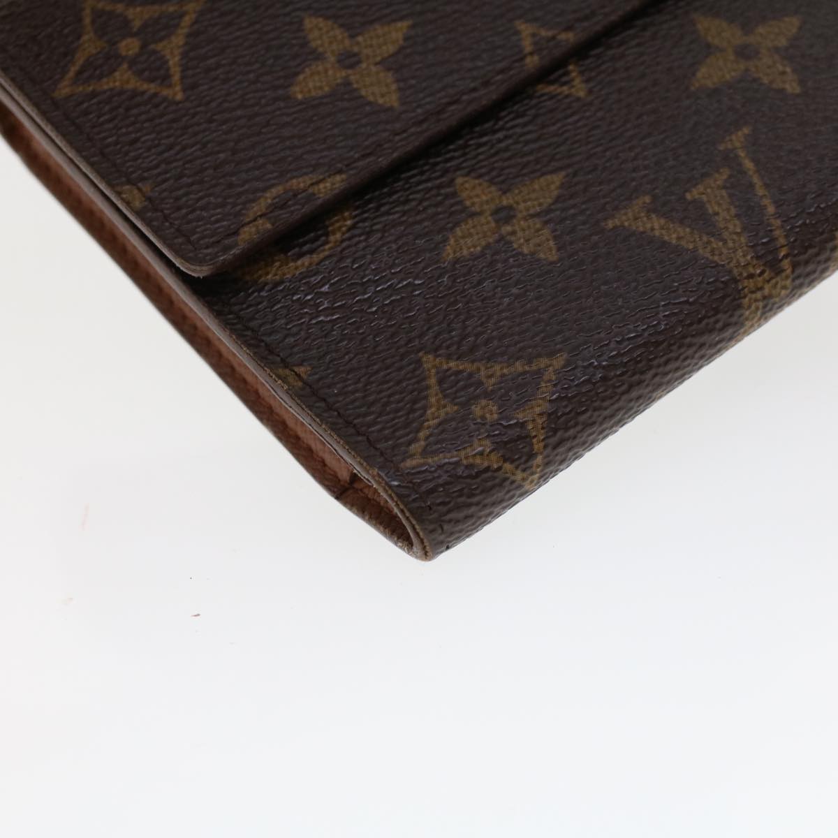 LOUIS VUITTON Monogram Portefeuille International Long Wallet M61217 Auth 43981