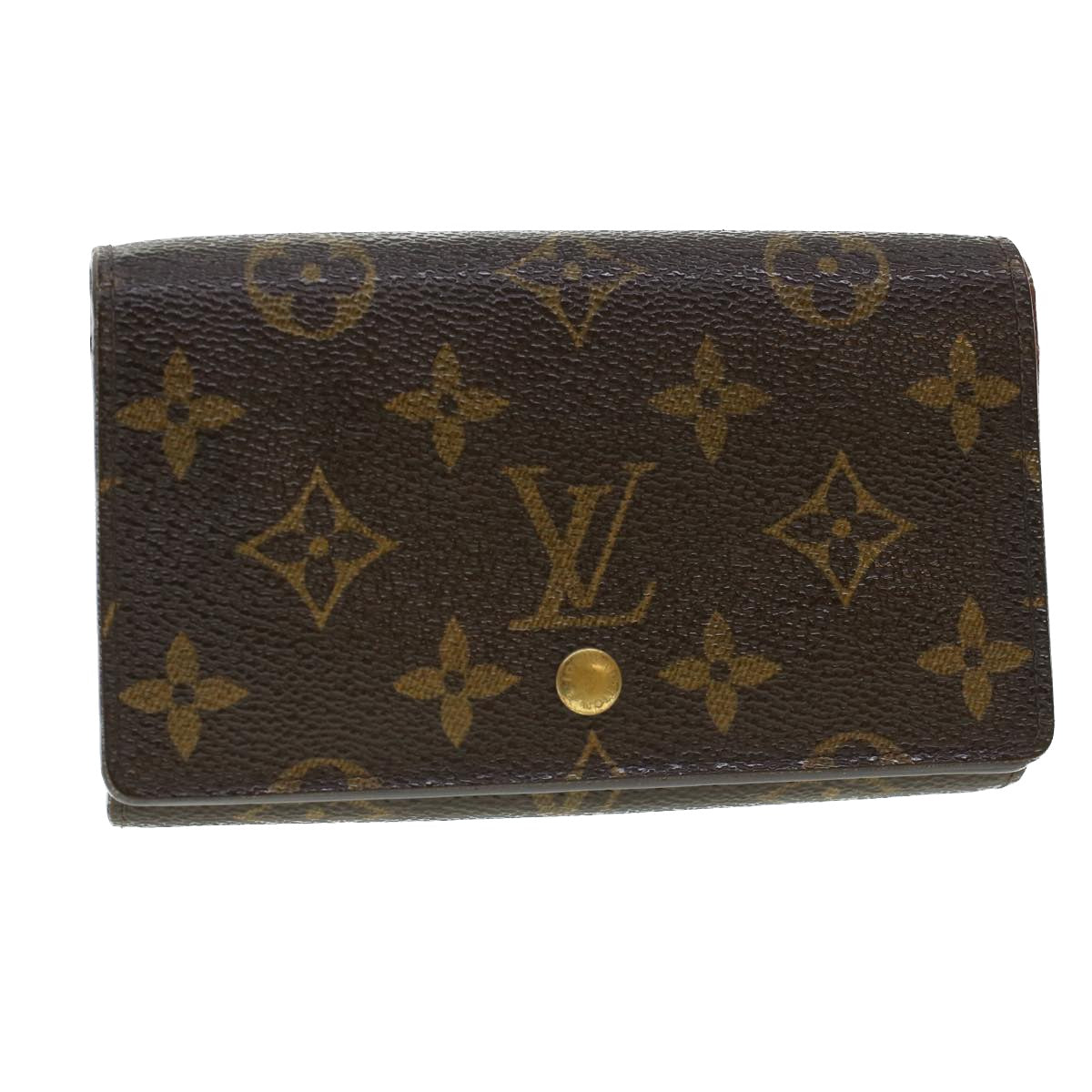 LOUIS VUITTON Monogram Porte Monnaie Billets Tresor Wallet M61730 LV Auth 43983