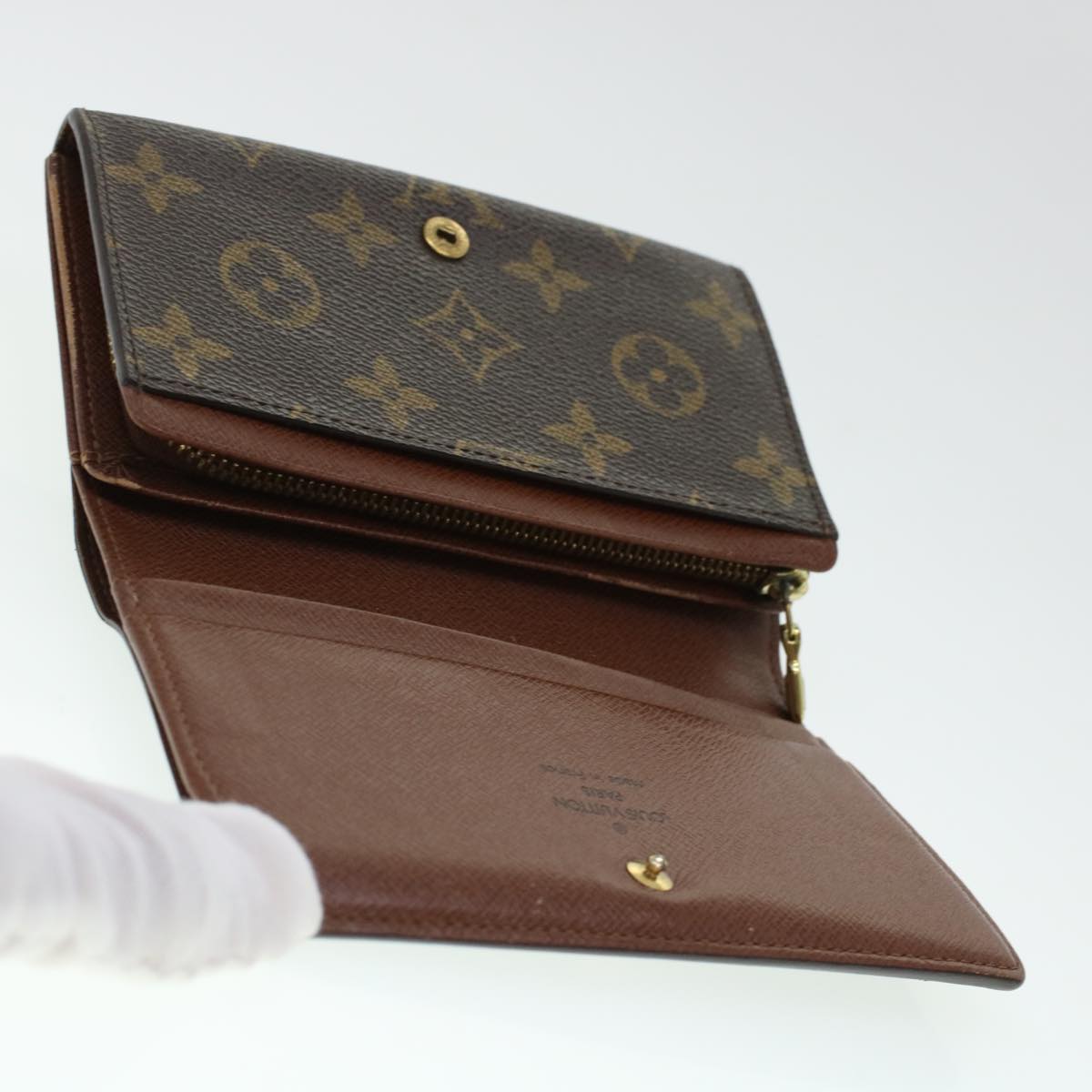 LOUIS VUITTON Monogram Porte Monnaie Billets Tresor Wallet M61730 LV Auth 43983