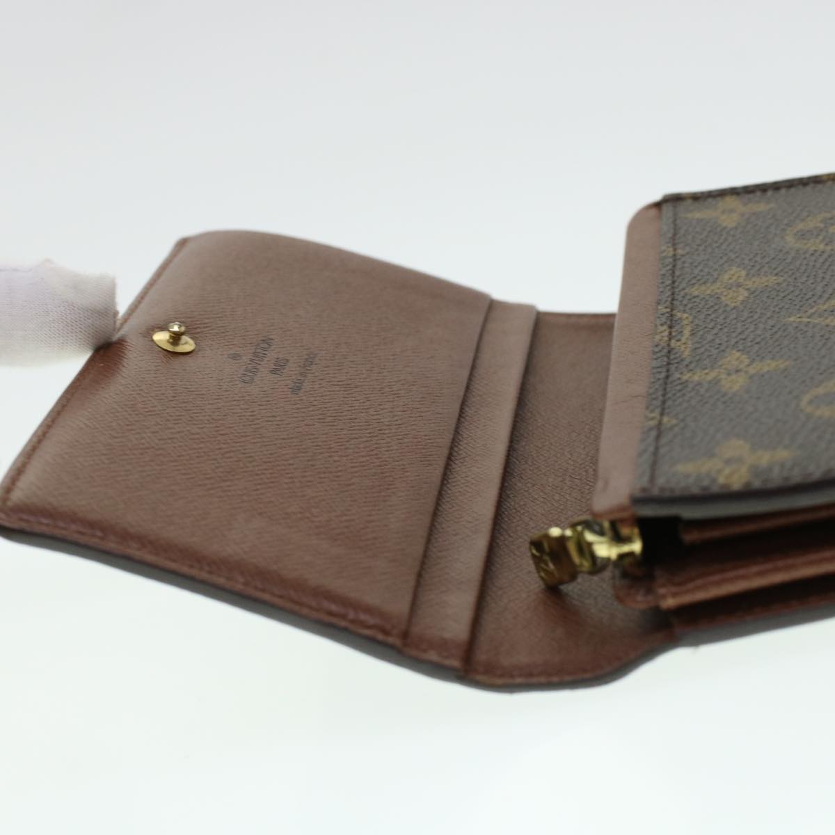 LOUIS VUITTON Monogram Porte Monnaie Billets Tresor Wallet M61730 LV Auth 43983