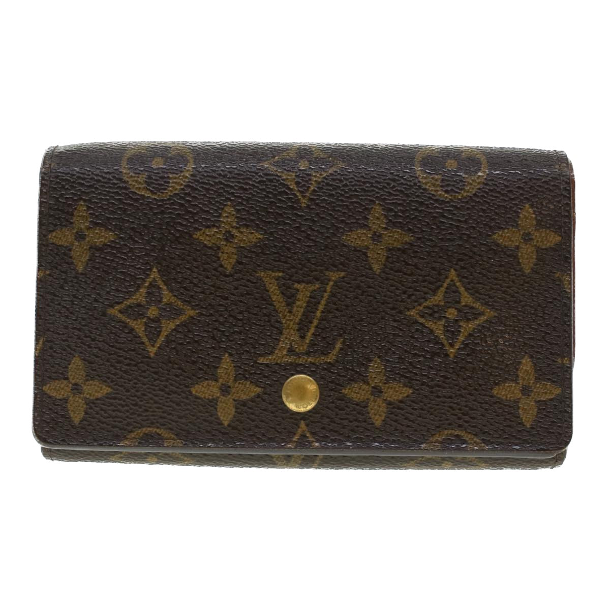 LOUIS VUITTON Monogram Porte Monnaie Billets Tresor Wallet M61730 LV Auth 43983