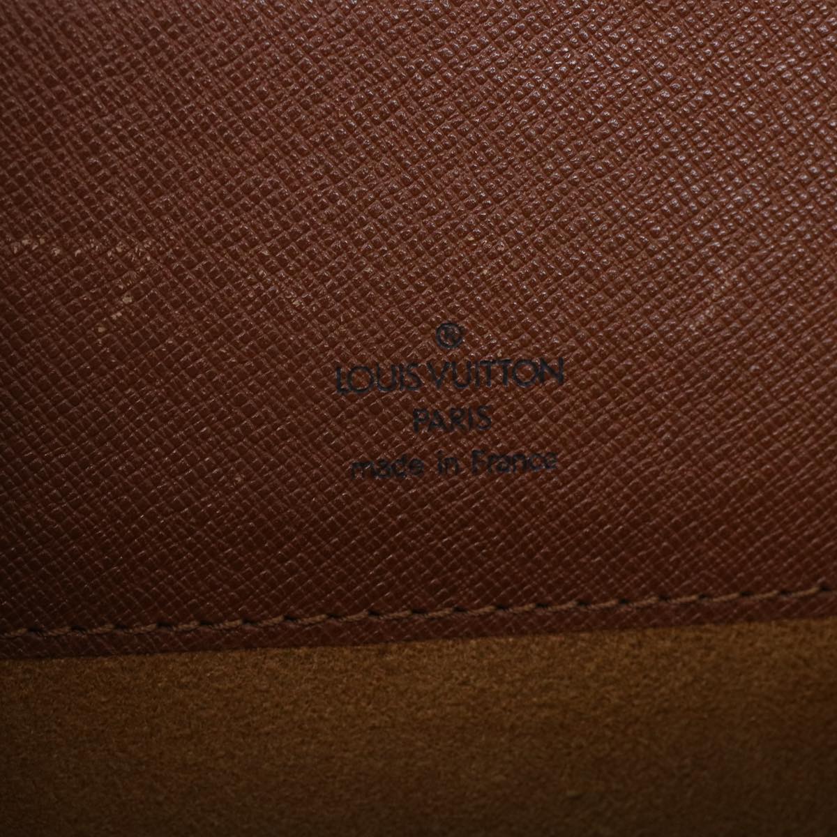 LOUIS VUITTON Nomad leather Business Bag Beige LV Auth 43998