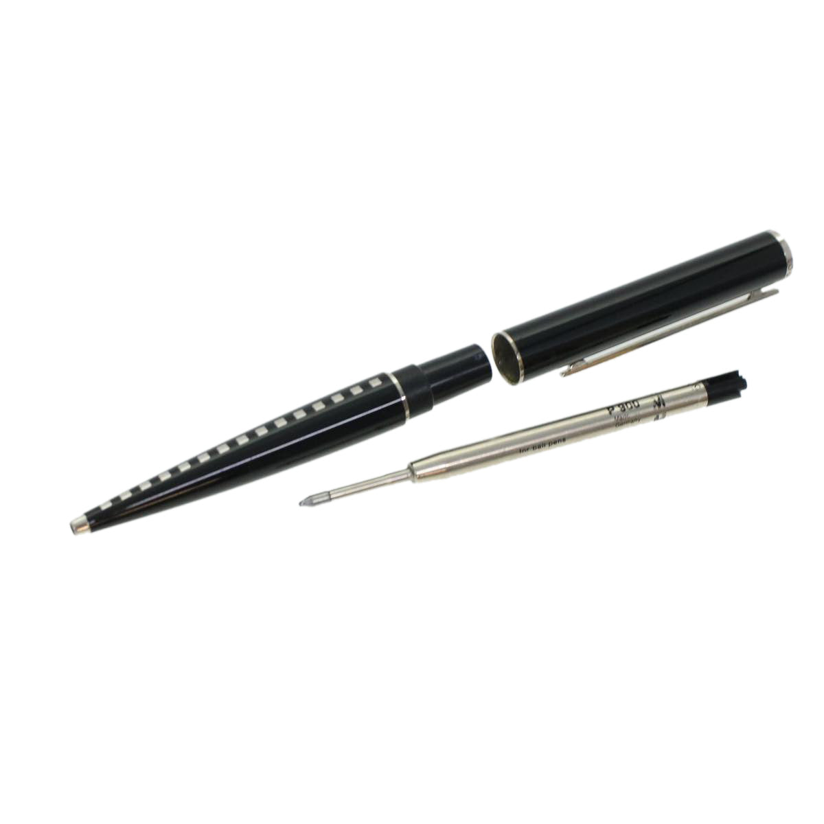 LOUIS VUITTON Ballpoint Pen Metal Black LV Auth 44009