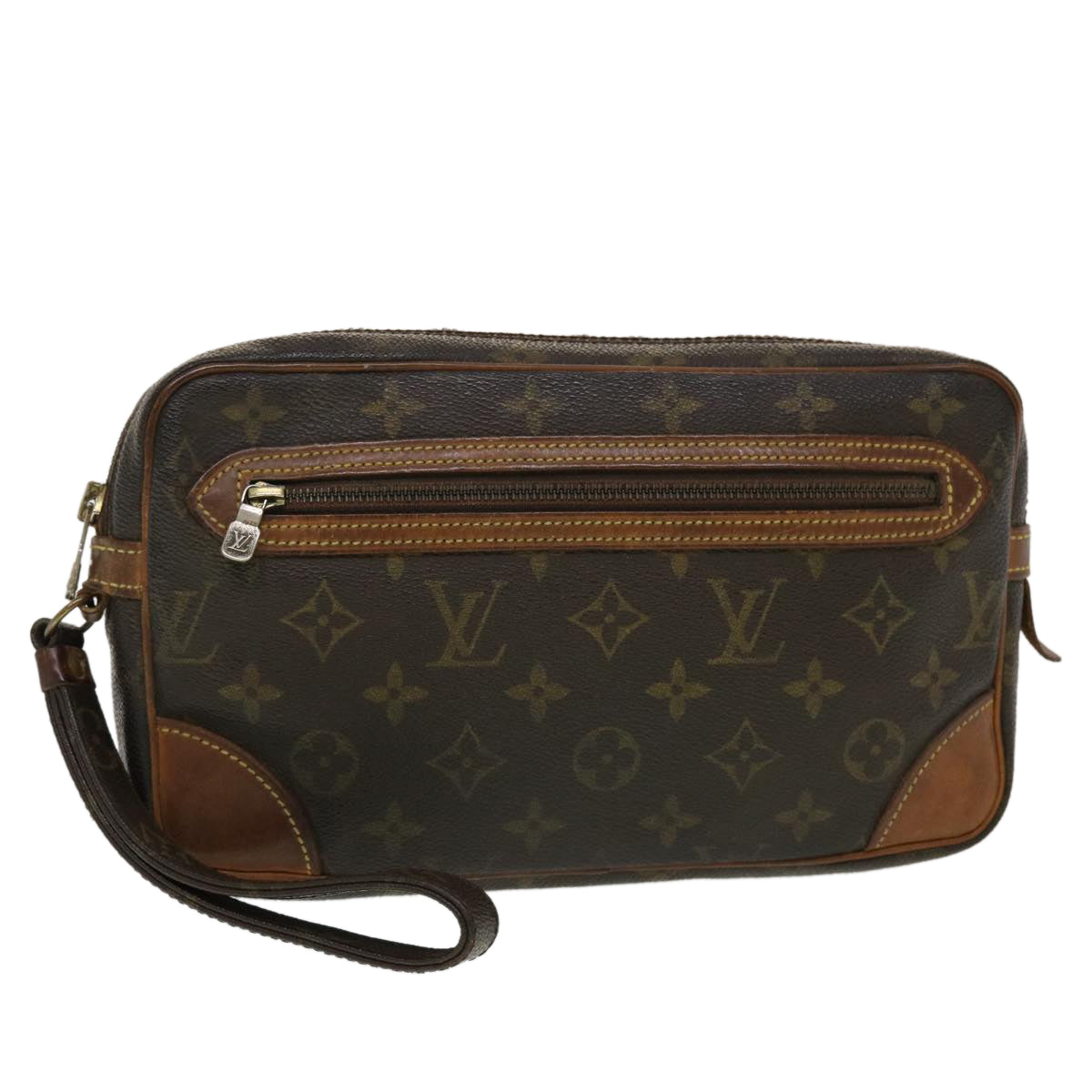 LOUIS VUITTON Monogram Marly Dragonne GM Clutch Bag Vintage M51825 LV Auth 44011