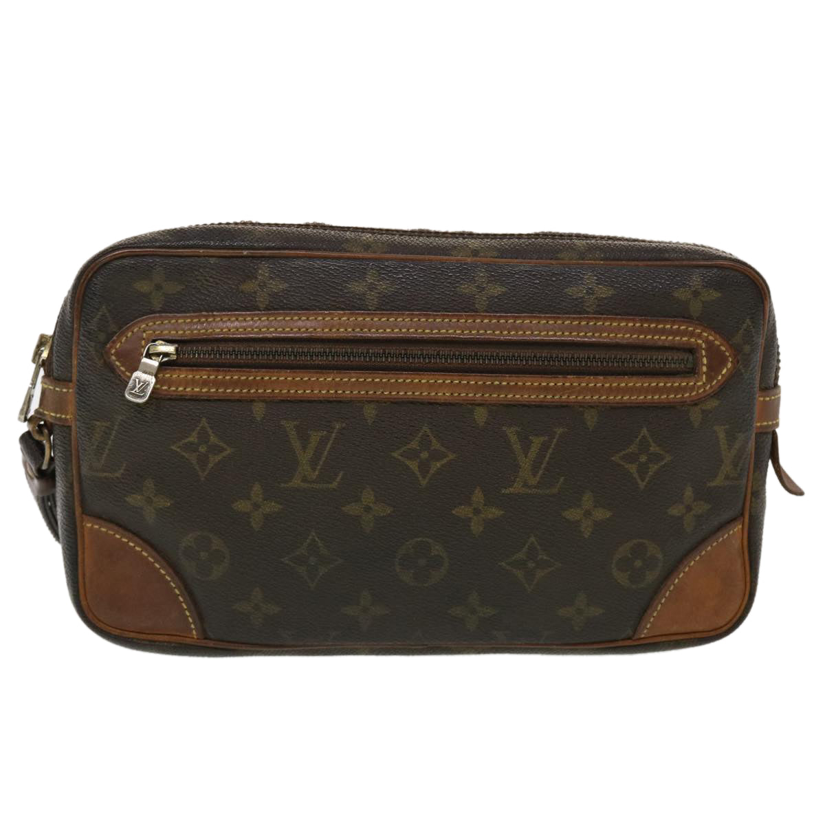 LOUIS VUITTON Monogram Marly Dragonne GM Clutch Bag Vintage M51825 LV Auth 44011