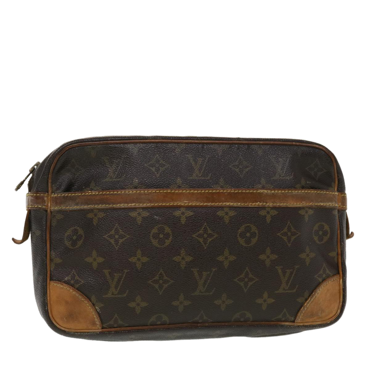 LOUIS VUITTON Monogram Compiegne 28 Clutch Bag M51845 LV Auth 44012