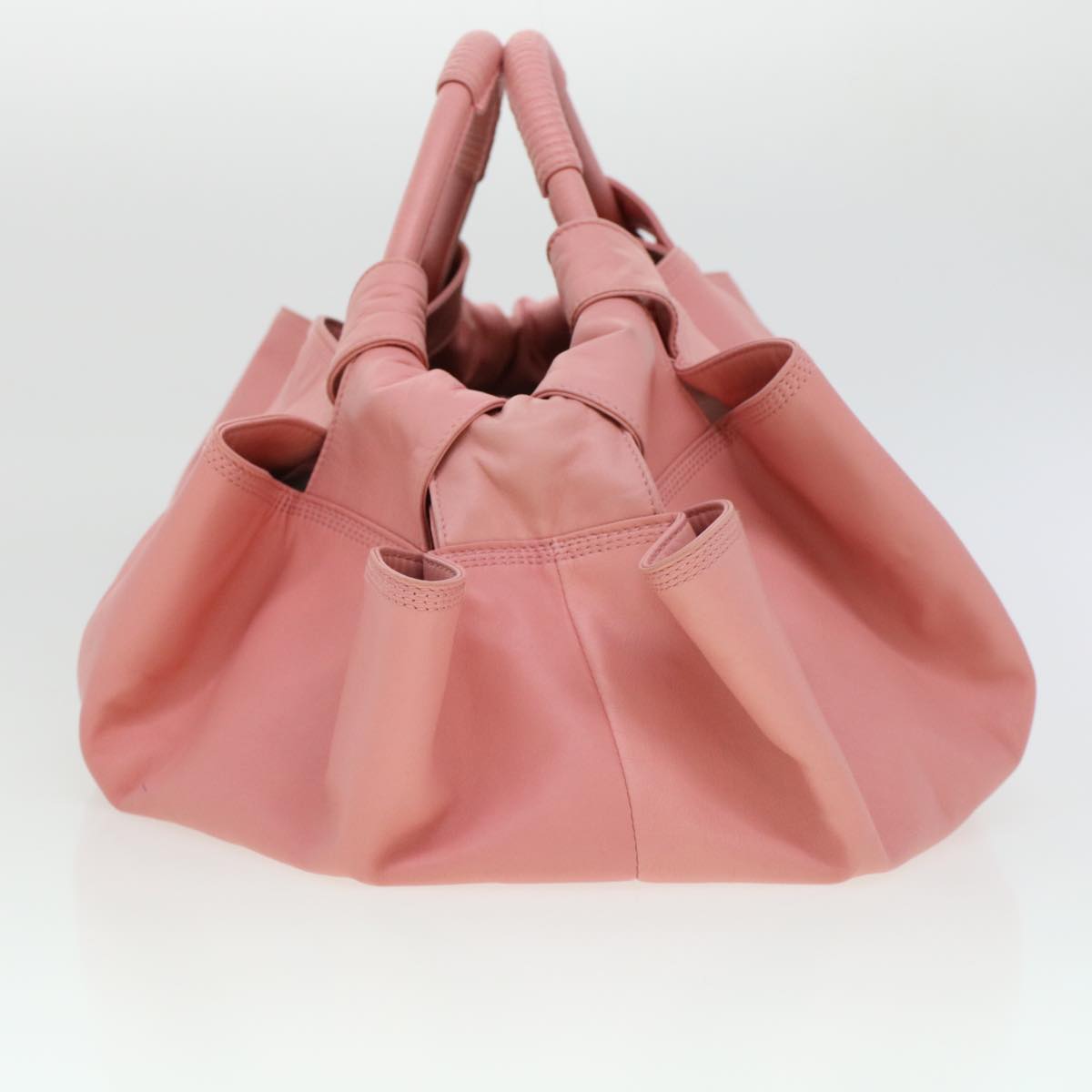 LOEWE Hand Bag Leather Pink Auth 44036