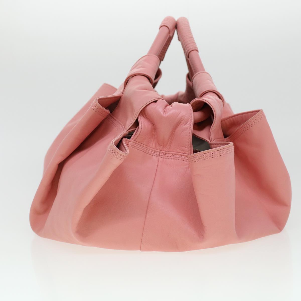 LOEWE Hand Bag Leather Pink Auth 44036