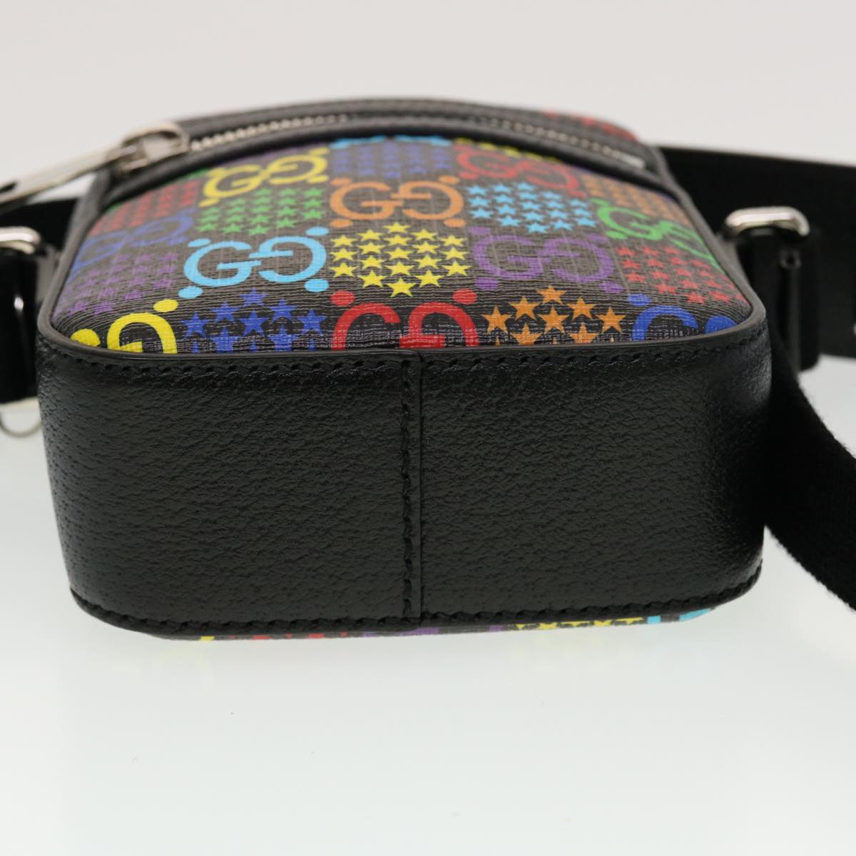 GUCCI GG Psychedelic Shoulder Bag PVC Leather Multicolor Auth 44040A