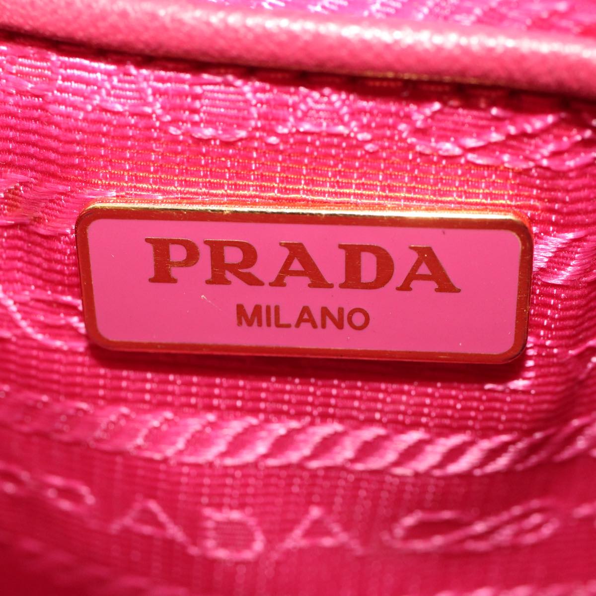 PRADA Shoulder Bag Nylon Pink Auth 44049