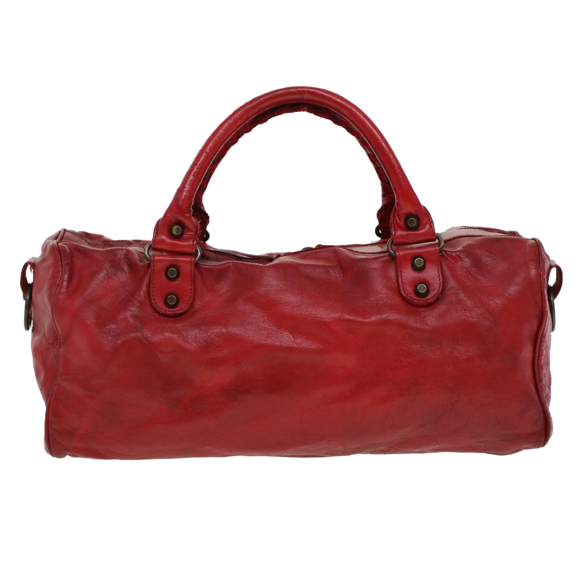 BALENCIAGA Tzigie Hand Bag Leather 2way Red Auth 44050