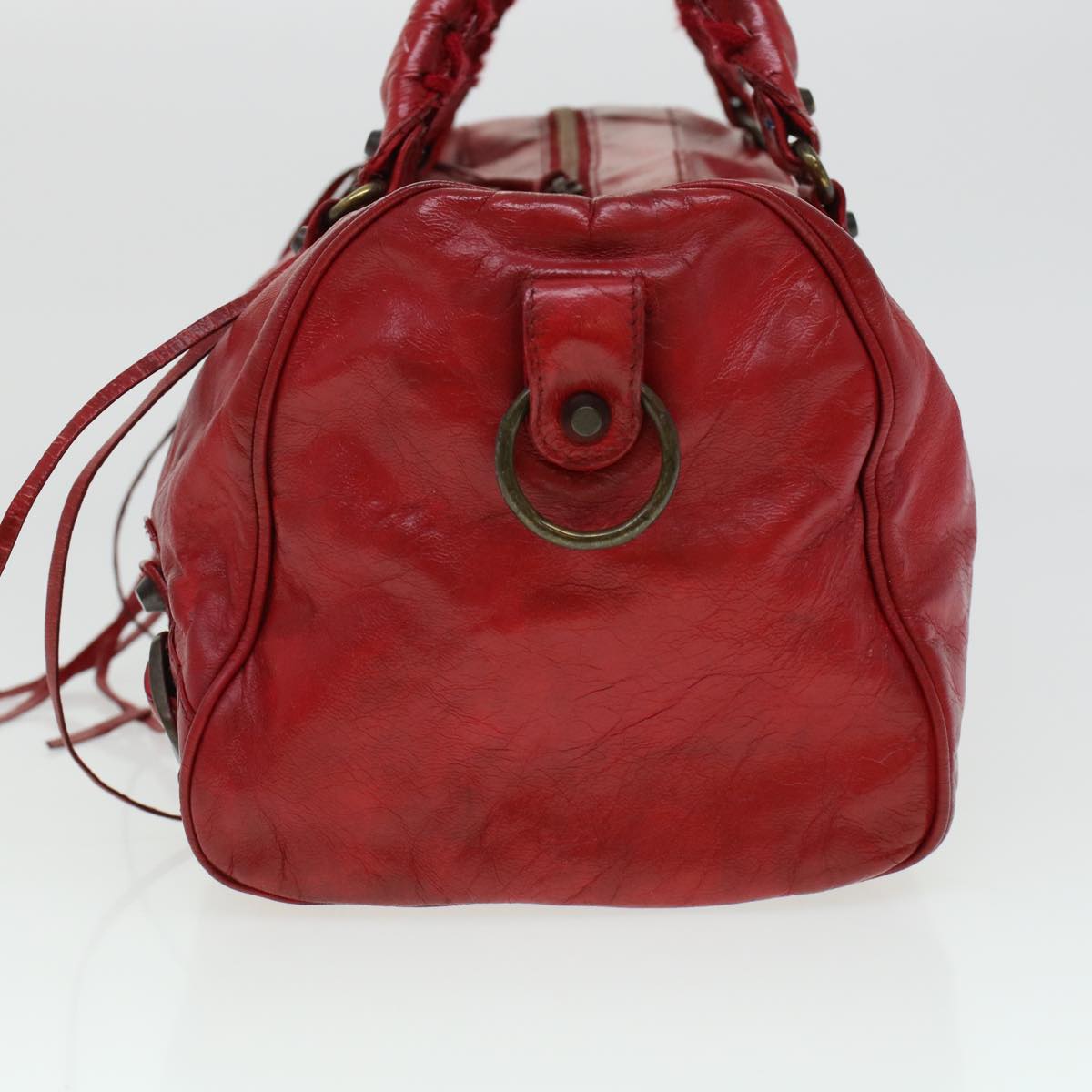 BALENCIAGA Tzigie Hand Bag Leather 2way Red Auth 44050