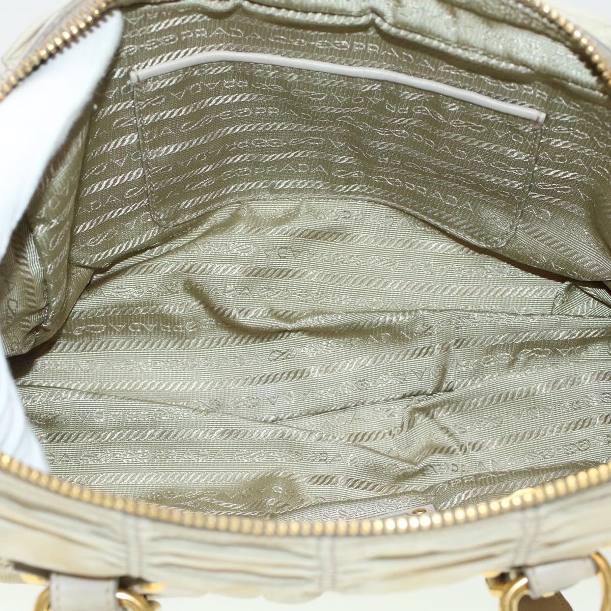 PRADA Hand Bag Nylon 2way Shoulder Bag Khaki Auth 44052