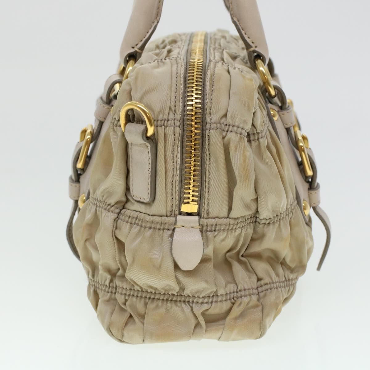 PRADA Hand Bag Nylon 2way Shoulder Bag Khaki Auth 44052