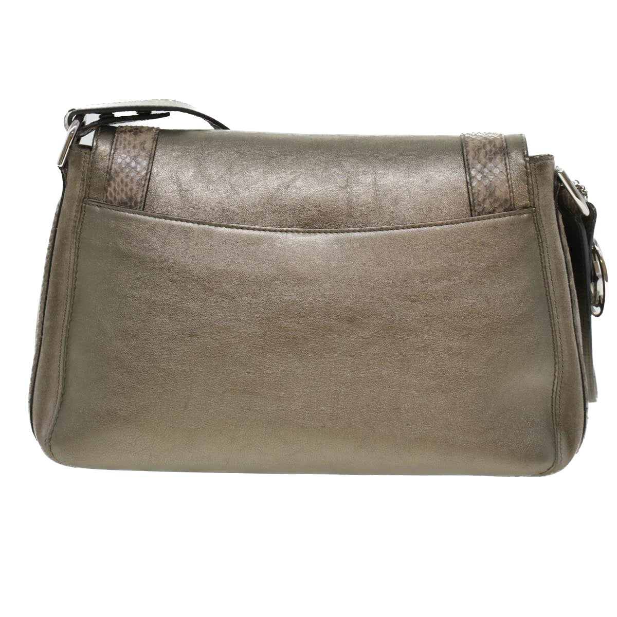 Chloe Shoulder Bag Suede Leather Gray Auth 44064 - 0