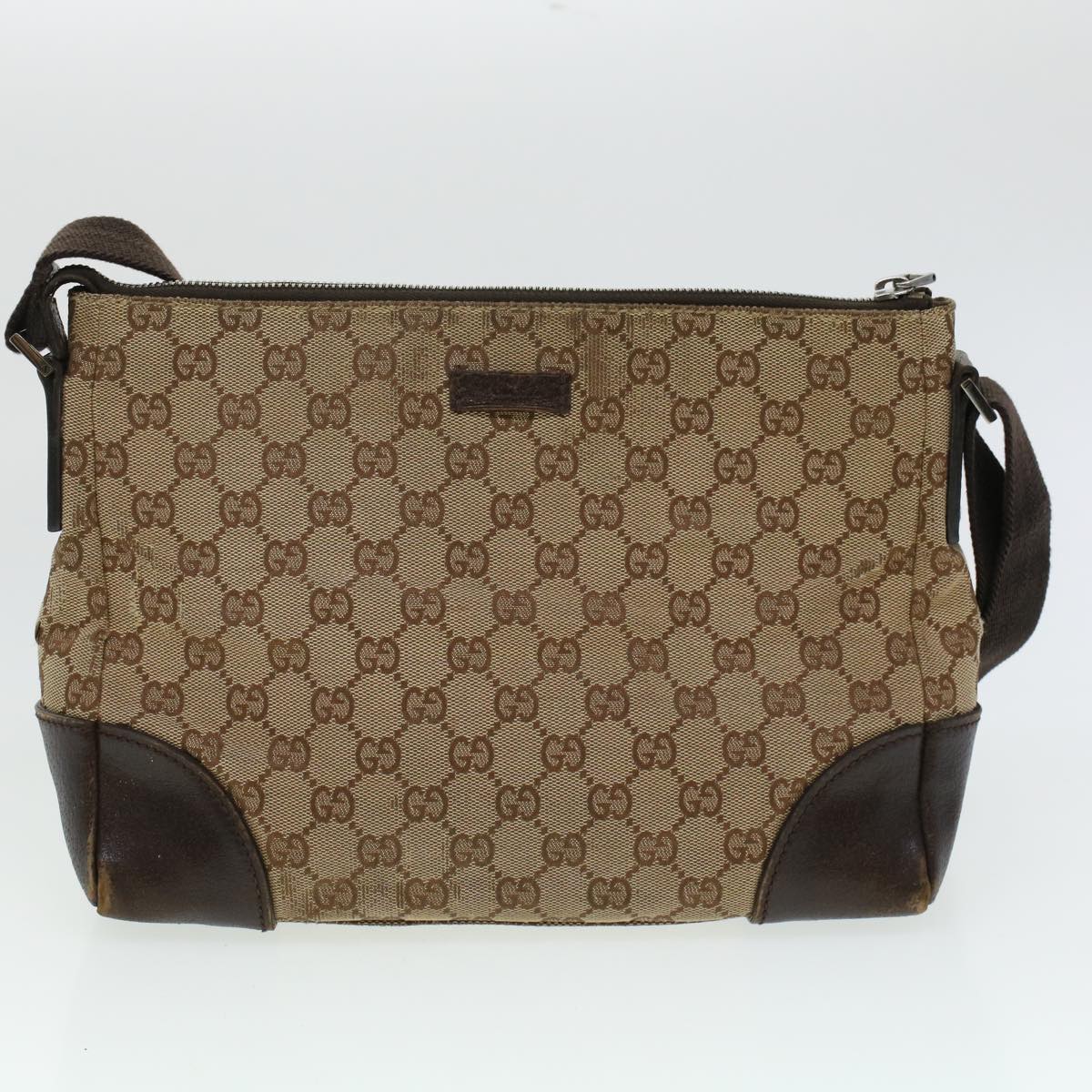 GUCCI GG Canvas Shoulder Bag 3Set Beige Black Auth 44070