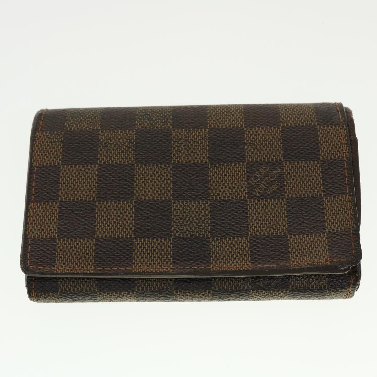 LOUIS VUITTON Damier Ebene Azur Graffit iPhone Case Long Wallet 6Set Auth 44085