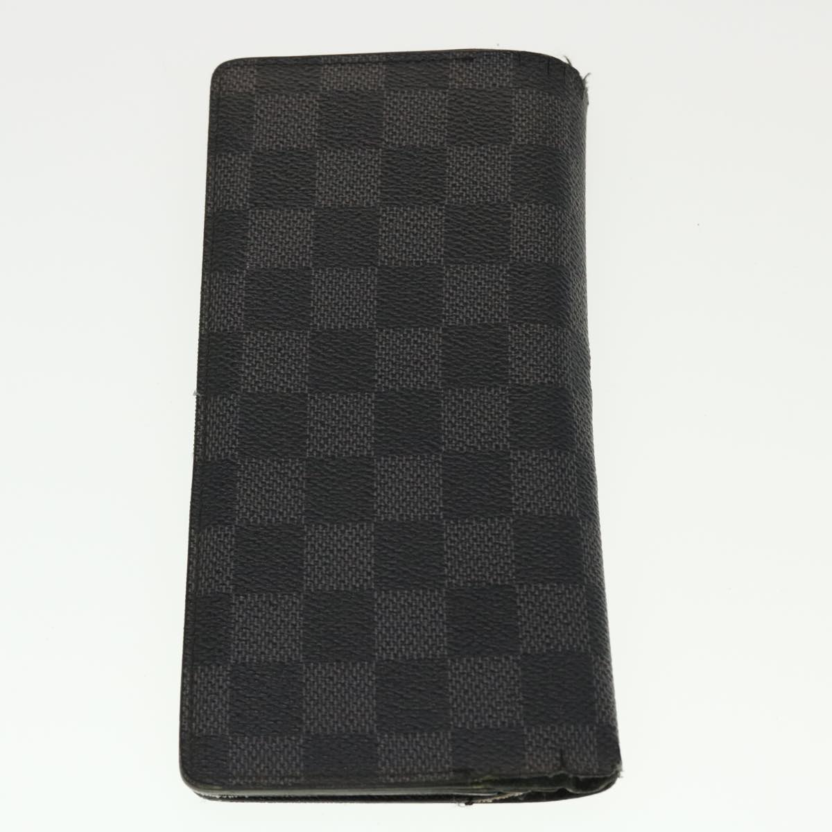 LOUIS VUITTON Damier Ebene Azur Graffit iPhone Case Long Wallet 6Set Auth 44085