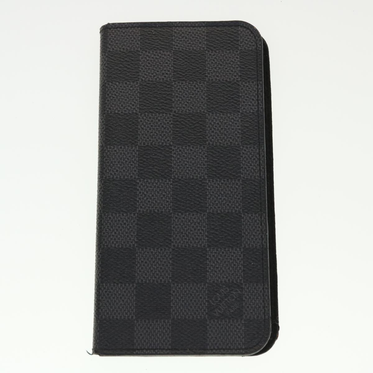 LOUIS VUITTON Damier Ebene Azur Graffit iPhone Case Long Wallet 6Set Auth 44085