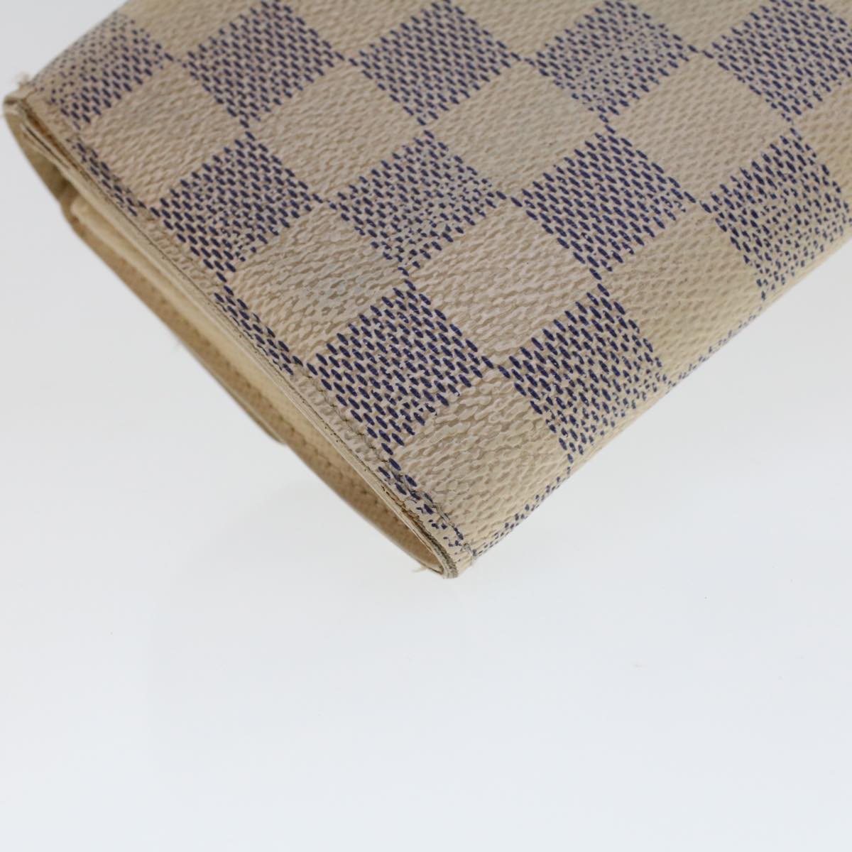 LOUIS VUITTON Damier Azur Portefeuille Sarah Long Wallet N63208 LV Auth 44092