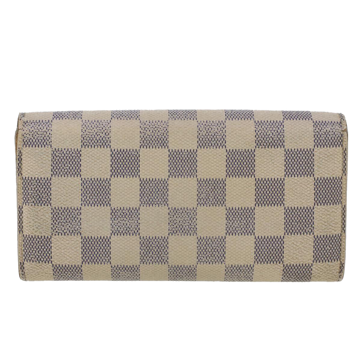 LOUIS VUITTON Damier Azur Portefeuille Sarah Long Wallet N63208 LV Auth 44092 - 0