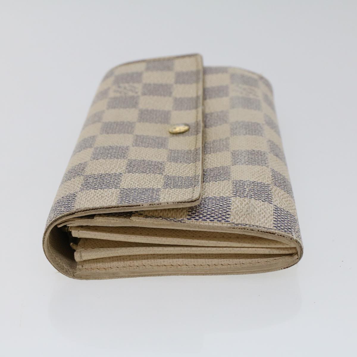 LOUIS VUITTON Damier Azur Portefeuille Sarah Long Wallet N63208 LV Auth 44092