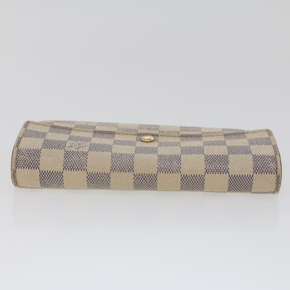 LOUIS VUITTON Damier Azur Portefeuille Sarah Long Wallet N63208 LV Auth 44092