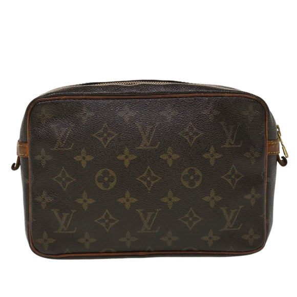 LOUIS VUITTON Monogram Compiegne 23 Clutch Bag M51847 LV Auth 44093