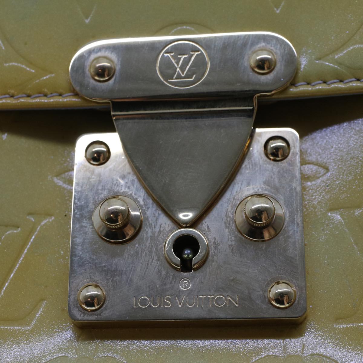 LOUIS VUITTON Monogram Vernis Spring street Hand Bag Gris M91029 LV Auth 44121